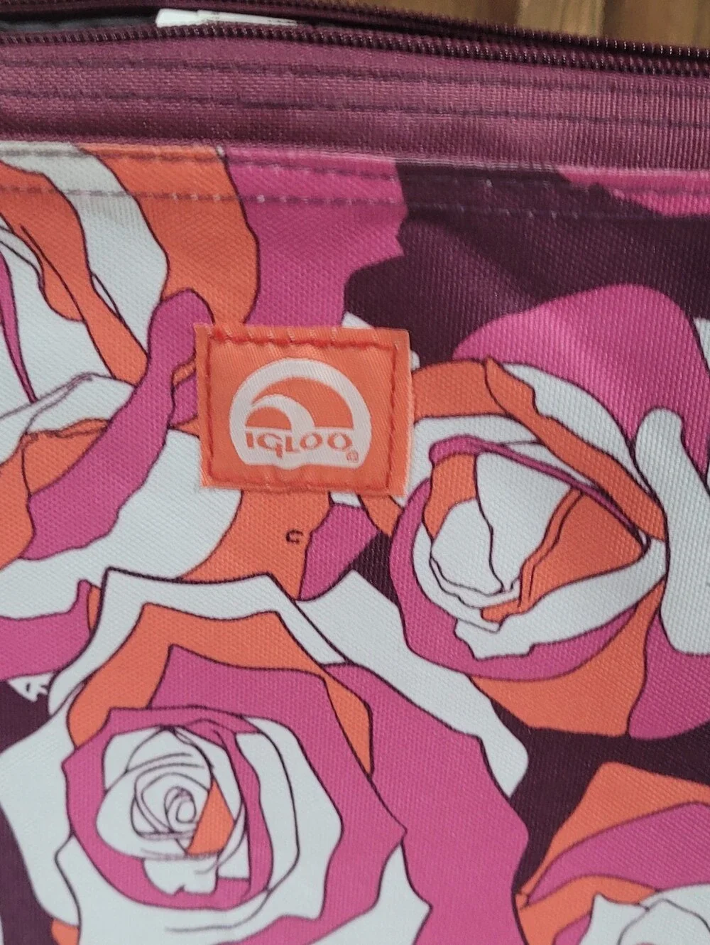 Igloo Floral Insulated Lunch Tote - Plum Pink